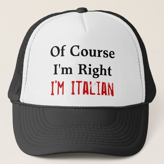 Casquette Bien sûr que j'ai raison (Devant)