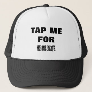 Casquette Bière - Appuyez-moi pour la bière ! Noir et blanc