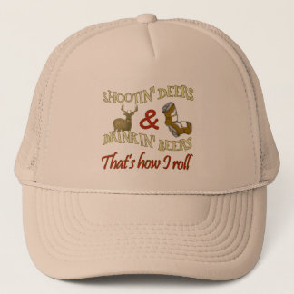 Casquette Bière potable et cerfs communs de tir