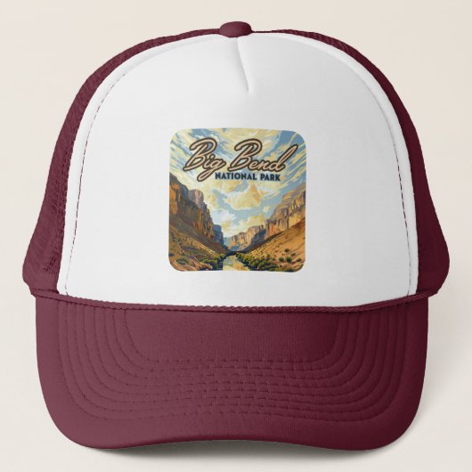 Casquette Big Bend National Park Texas Desert Retro (Devant)