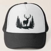 Casquette Big Buck Parmi Pine Trees Vector (Devant)