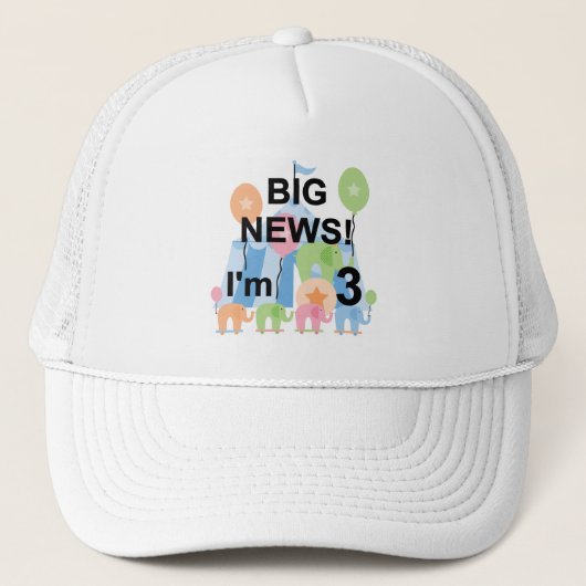 Casquette Big News Circus 3e Anniversaire Tshirts et cadeaux (Devant)