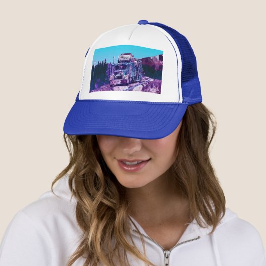 Casquette Big Rig Transporter Automobile Conduite Trucker Ha (En situation)