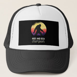 Casquette Bigfoot Cacher et Rechercher Champion - Drôle Yeti