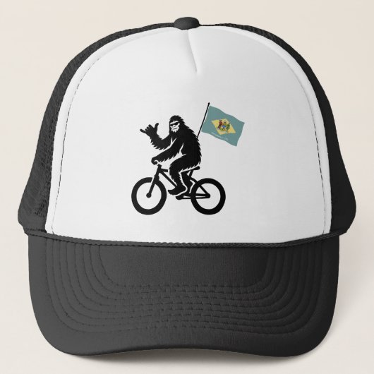 Casquette Bigfoot Cyclisme Drapeau du Delaware (Devant)