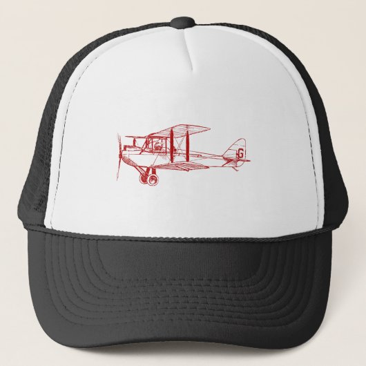 Casquette Biplane vintage - Rouge rubis (Devant)