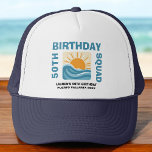 Casquette Birthday Squad Sunset 21st 30th 40th 50th 60th<br><div class="desc">Celebrate any milestone in retro style with this bold and colorful sunset “Birthday Squad” trucker hat! Whether you're turning 21, 30, 40, 50, 60, or 70, this hat is the perfect accessory for beach parties, weekend getaways, and group photos. Lightweight and breathable, it’s designed for birthday fun and squad vibes...</div>