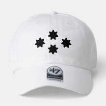 black 4 star graphic Hat