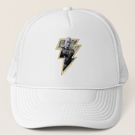 Casquette Black Adam Grey et Gold Lightning Graphic (Devant)