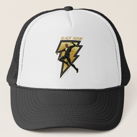 Casquette Black Adam Lightning Bolt Illustration du caractèr (Devant)