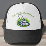 Casquette Black Green Lawn Care and Service Professional<br><div class="desc">Keep your crew looking sharp and your brand top of mind with this bold black and white lawn care trucker hat. Featuring bright green text and a clean mower graphic,  it's the perfect blend of function and field-ready style — ideal for pros who take pride in every fresh cut.</div>