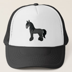 Casquette Black Gypsy Vanner Clydesdale Shire Cartoon Horse