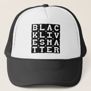 Casquette Black Lives Matter BLM en motif carré