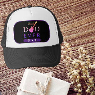 Casquette Black Purple Meilleur Papa Jamais Fête des pères T
