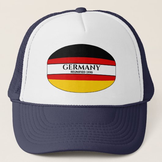 Casquette Black Text Allemagne Réunifié 1990 Drapeau (Devant)