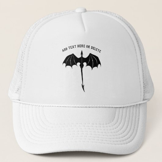 Casquette Black Tribal Flight Dragon Imaginaire blanc (Devant)