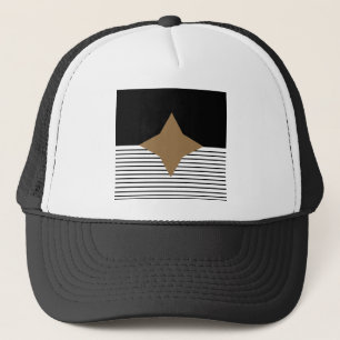 Casquette Black White Colorblock & Brown Diamond