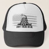 Casquette Black & White Ne pas me taper sur le drapeau améri (Devant)