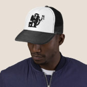 Casquette Black White Pop Art Baby & Maman Elephants (En situation)