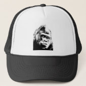 Casquette Black White Pop Art Gorilla (Devant)