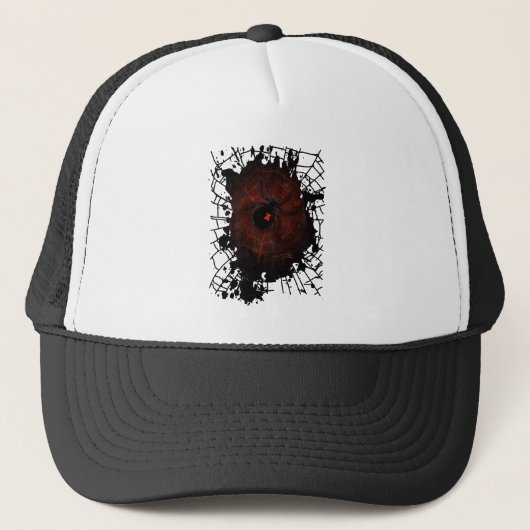 Casquette Black Widow Spider Web Gothic Dark Edgy (Devant)