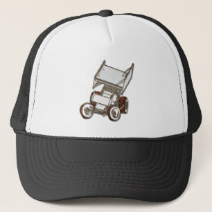Casquette Blanc à ailes de voiture de sprint coloré