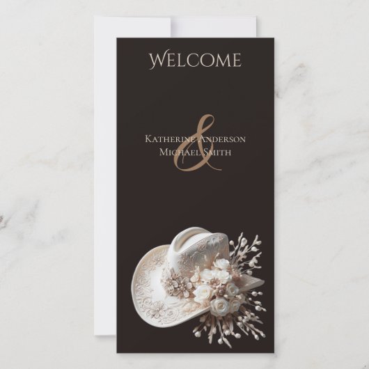 Casquette blanc Cowgirl avec le programme de maria (Devant)