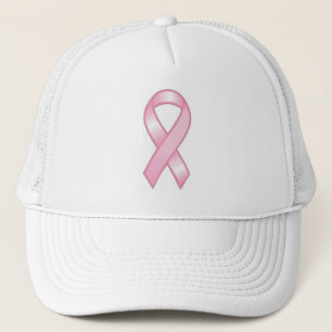 Casquette blanc de conscience de cancer du sein de