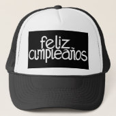 Casquette blanc de Feliz Cumpleaños (Devant)