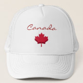 Casquette blanc du drapeau du Canada (Devant)