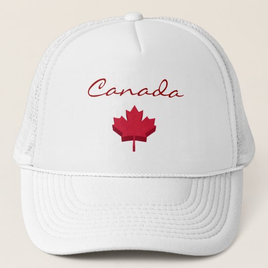Casquette blanc du drapeau du Canada (Devant)