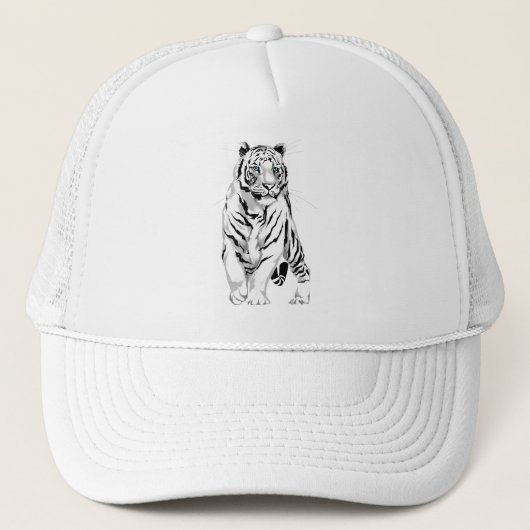 Casquette blanc majestueux de tigre (Devant)