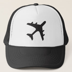 Casquette Blanc noir simple conception d'avion
