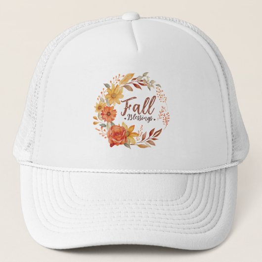 Casquette Blessures d'automne - Feuilles d'automne et couron (Devant)