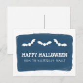 Casquette bleu blanc Halloween Carte postale (Devant / Derrière)