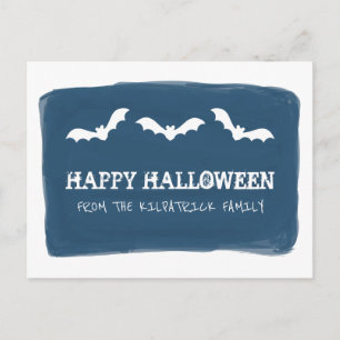 Casquette bleu blanc Halloween Carte postale