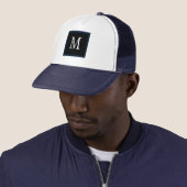 Casquette Bleu bleu marine simple première classique (En situation)