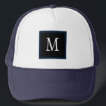 Casquette Bleu bleu marine simple première classique<br><div class="desc">Cette casquette simple et moderne est parfaite pour personnaliser avec une initiale.</div>