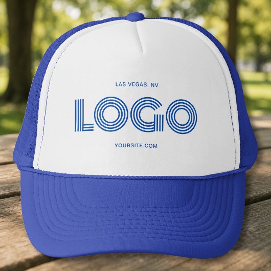 Casquette Bleu clair Moderne Logo Rectangulaire Promo