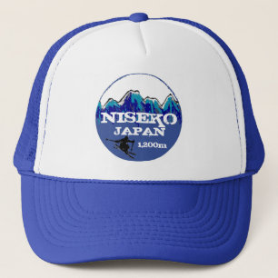 Casquette bleu d'altitude d'art de ski de Niseko