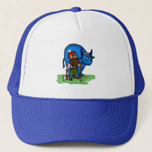 Casquette bleu de boeuf de Paul Bunyan et de béb