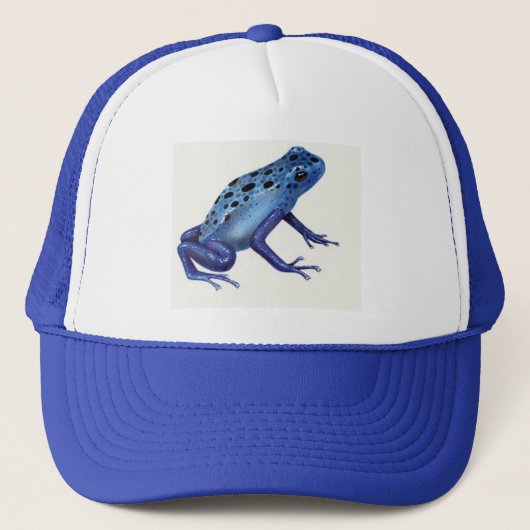 Casquette bleu de grenouille de dard de poison (Devant)