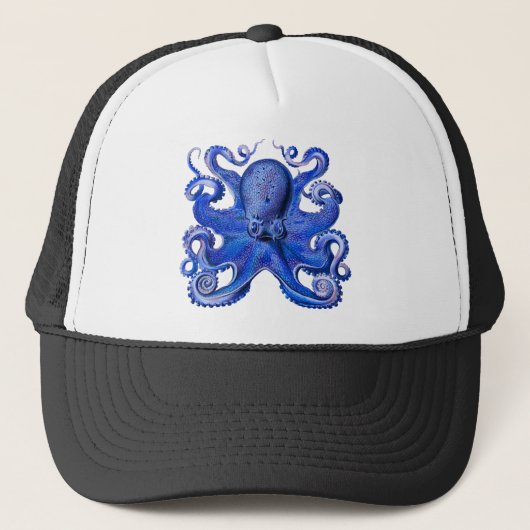 Casquette Bleu de poulpe de Haeckel (Devant)