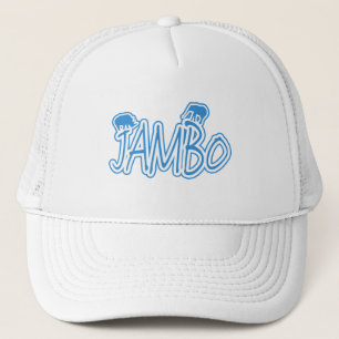Casquette Bleu de swahili de Jambo bonjour