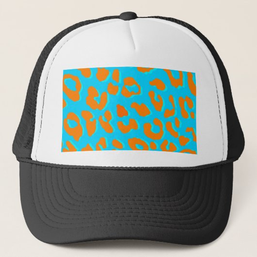Casquette Bleu Empreinte de léopard (Devant)