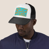 Casquette Bleu Empreinte de léopard (En situation)
