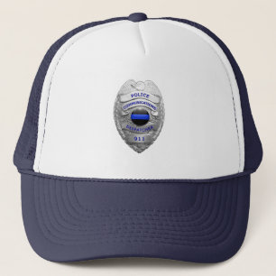 Casquette Bleu mince Ligne 911 Insigne de communication