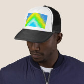 Casquette Bleu Pixelé (En situation)