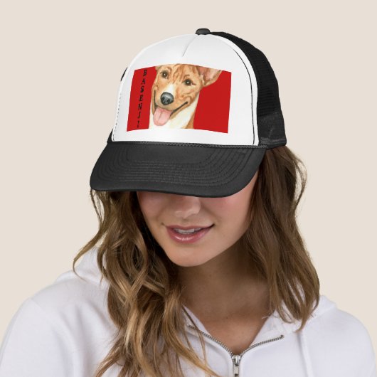 Casquette Bloc de couleurs Basenji (En situation)