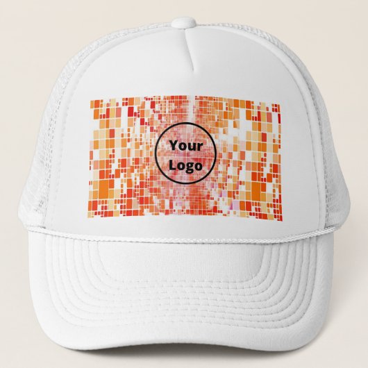 Casquette Blocs de tourbillon orange personnalisés (Devant)